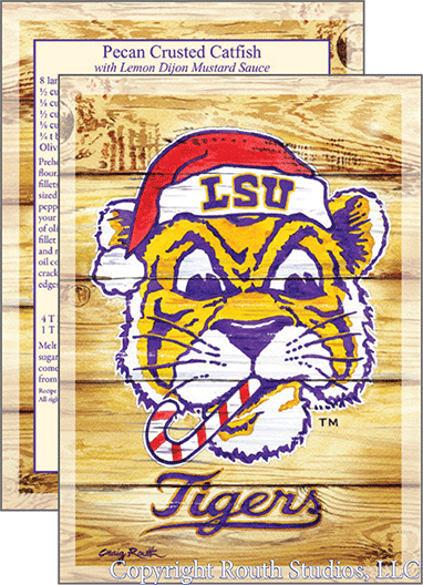 Vintage LSU Christmas Cards, Sailor Mike